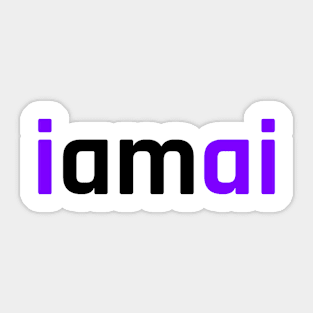 I am AI | White variante Sticker